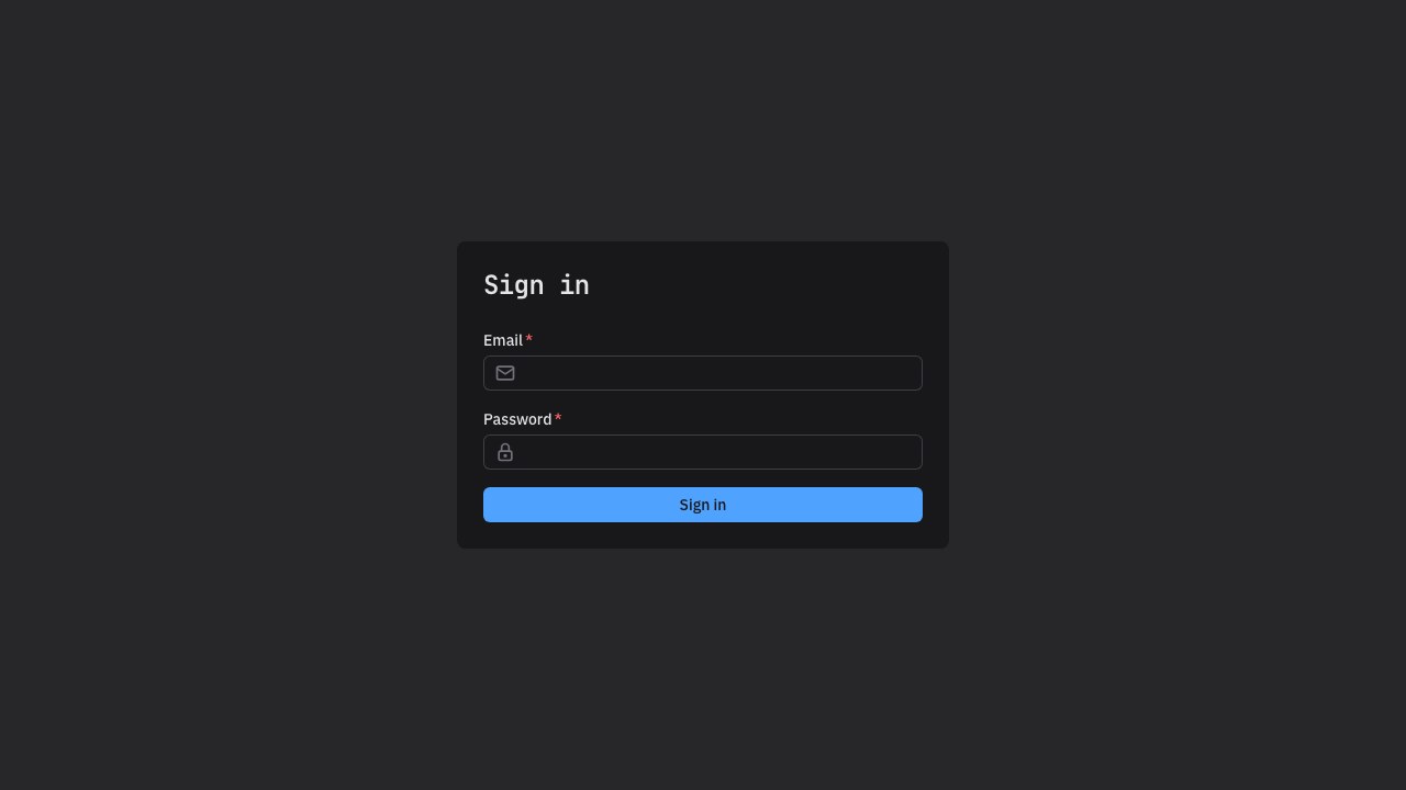 Sign-in page